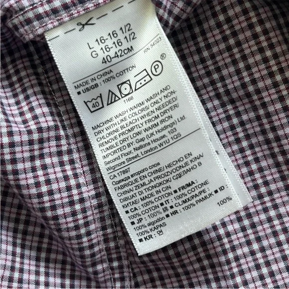 Banana Republic Men's Purple Striped Dress Shirt - Picture 7 of 8